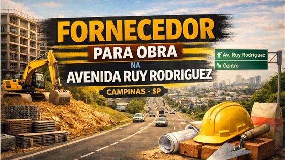 Capa do artigo Fornecedor para obra na Avenida Ruy Rodriguez